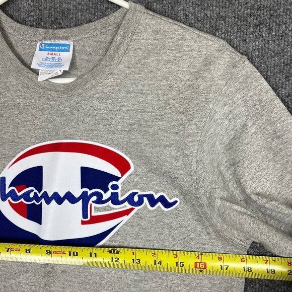 Champion Big‎ C Short Sleeve Heritage Logo T Shirt men Size S - Picture 7 of 7